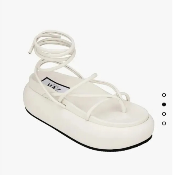 Zara Shoes - Zara Atelier Leather chunky platform lace up strappy sandal